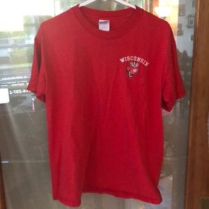Embroidered Wisconsin Badgers Tee